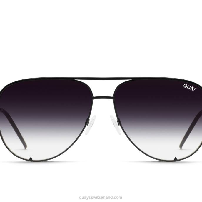 Quay sonnenbrille - hoher Schlüssel 00HB18 schwarz/verblassen Frauen Quay