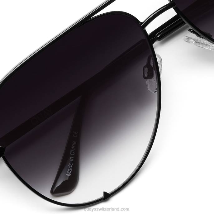 Quay sonnenbrille - hoher Schlüssel 00HB18 schwarz/verblassen Frauen Quay
