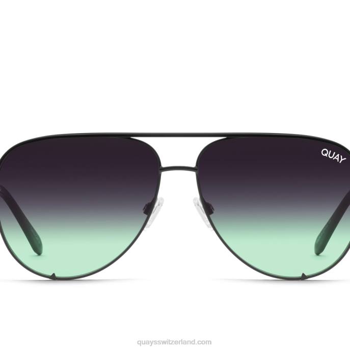 Quays Switzerland - hoher Schlüssel 00HB19 schwarz/schwarz mint verblassen Frauen Quay