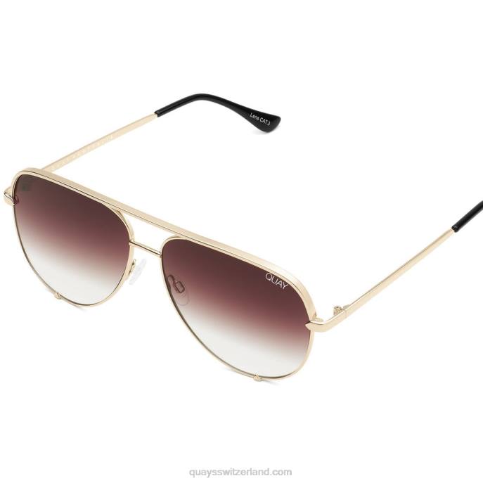 hoher Schlüssel 00HB23 gold/braun verblassen Frauen Quay - Quay brille
