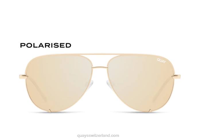 Quay sonnenbrille - hoher Schlüssel 00HB513 gold/gold polarisiert Frauen Quay