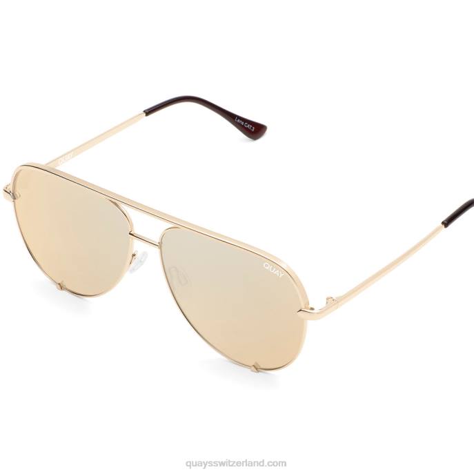 Quay sonnenbrille - hoher Schlüssel 00HB513 gold/gold polarisiert Frauen Quay