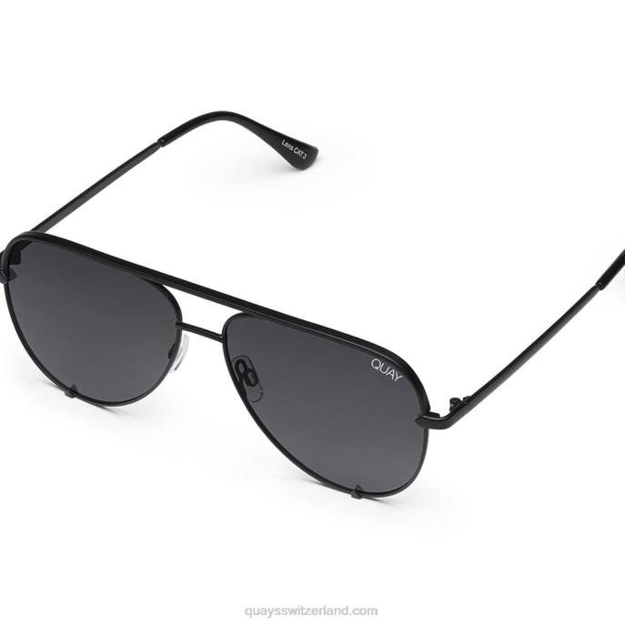 hoher Schlüssel 00HB518 schwarzer Rauch Frauen Quay - Quay brille