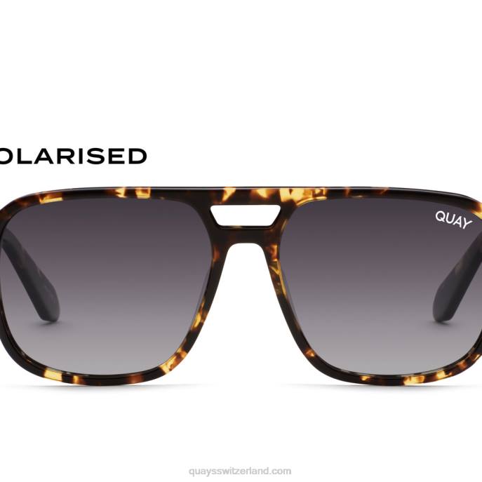 Quay sonnenbrille - im Flug 00HB471 Schildkröte/Rauch polarisiert Frauen Quay