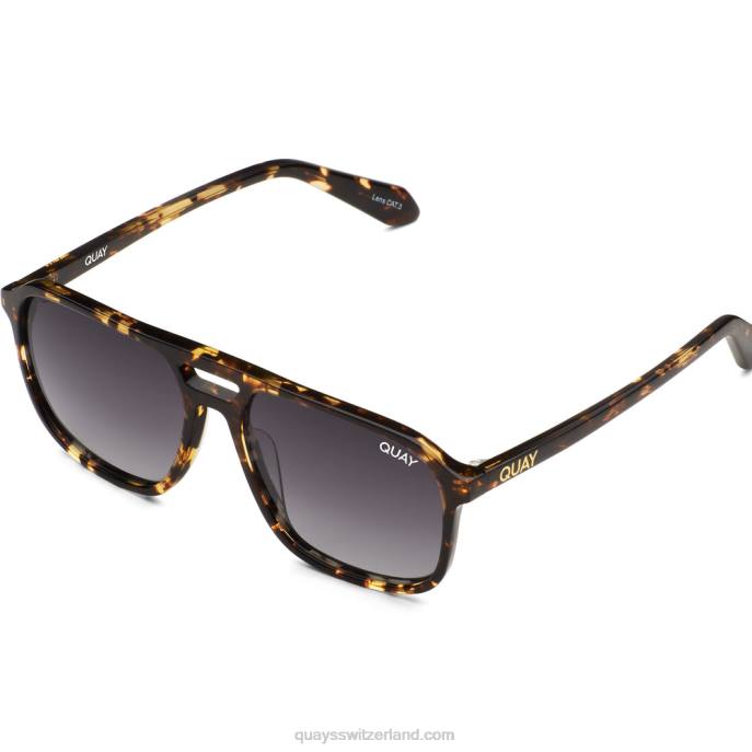 Quay sonnenbrille - im Flug 00HB471 Schildkröte/Rauch polarisiert Frauen Quay