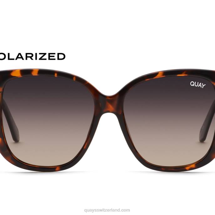 Quay sonnenbrille - immer danach 00HB39 Schildpatt/Rauch Taupe polarisiert Frauen Quay