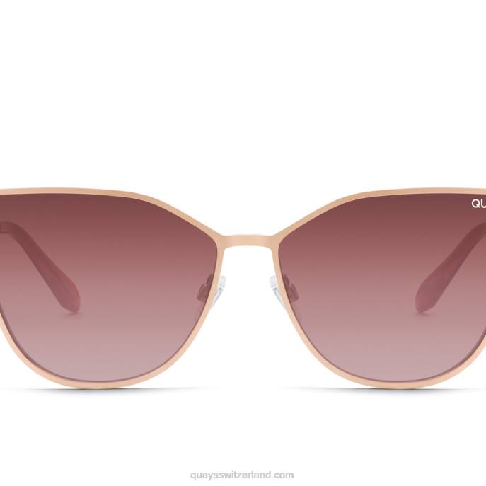 in Verfolgung 00HB80 Roségold/Braunrosa Frauen Quay - Quay brille