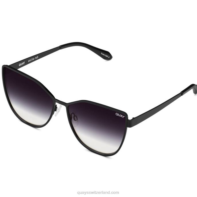 Quay sonnenbrille - in Verfolgung 00HB81 schwarz/verblassen Frauen Quay