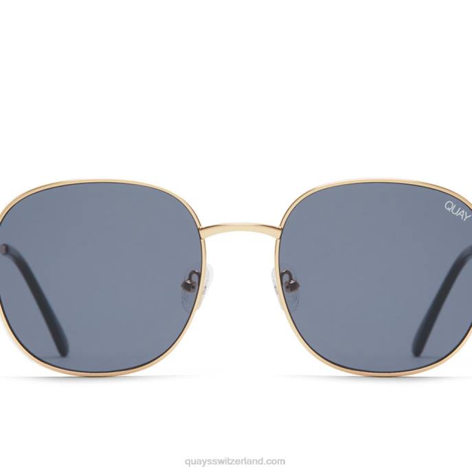 Quay sonnenbrille - jezabell 00HB846 Gold/Rauch Frauen Quay