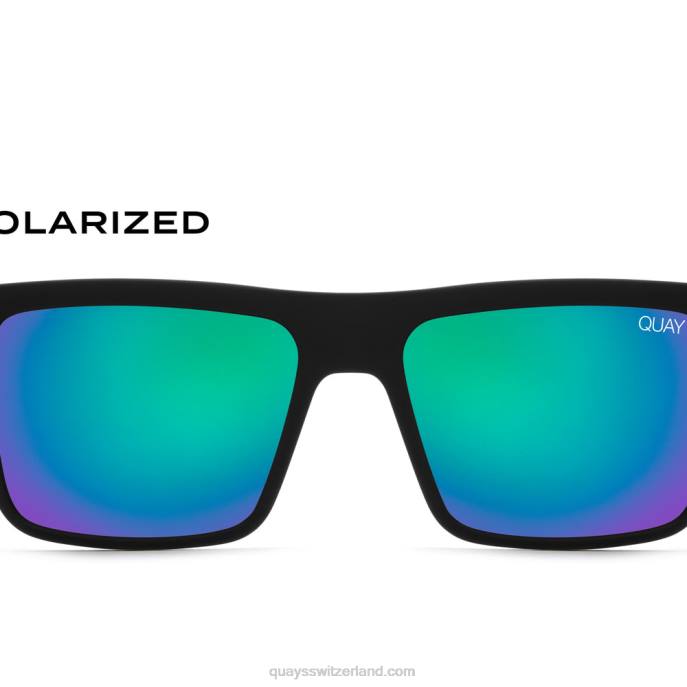 Quay sonnenbrille - lass es laufen 00HB123 mattschwarz/navy polarisiert Frauen Quay
