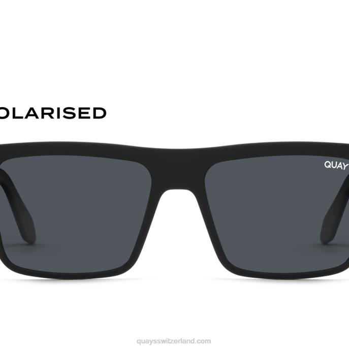 lass es laufen 00HB125 mattschwarz/rauch polarisiert Frauen Quay - Quay brille