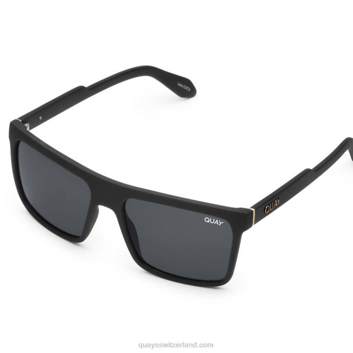lass es laufen 00HB125 mattschwarz/rauch polarisiert Frauen Quay - Quay brille