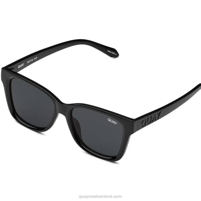 Quay sonnenbrille - mach weiter 00HB129 schwarz/schwarz polarisiert Frauen Quay