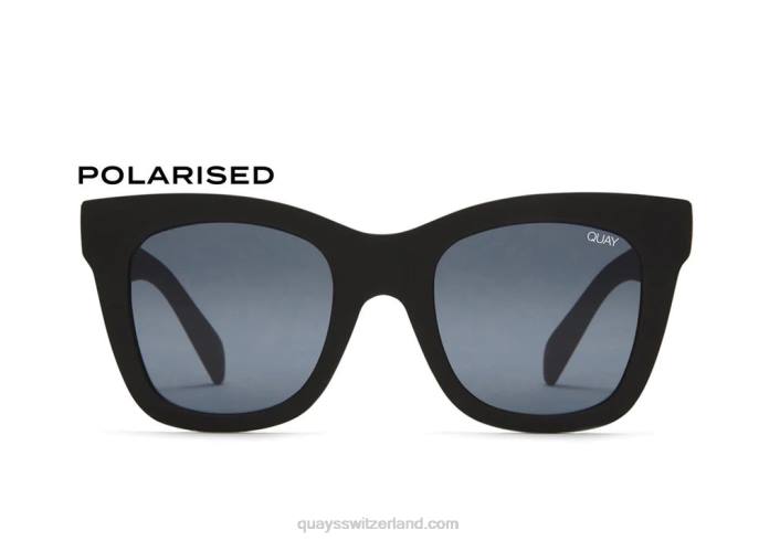 Quay sonnenbrille - nach Geschäftsschluss 00HB538 mattschwarz/rauch polarisiert Frauen Quay