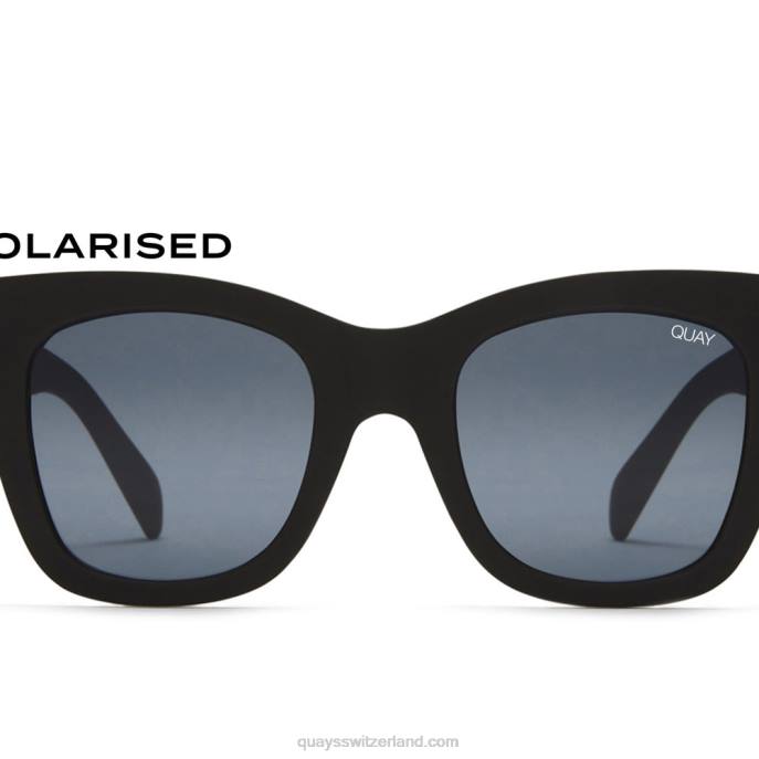 nach Geschäftsschluss 00HB830 mattschwarz/rauch polarisiert Frauen Quay - Quay brille