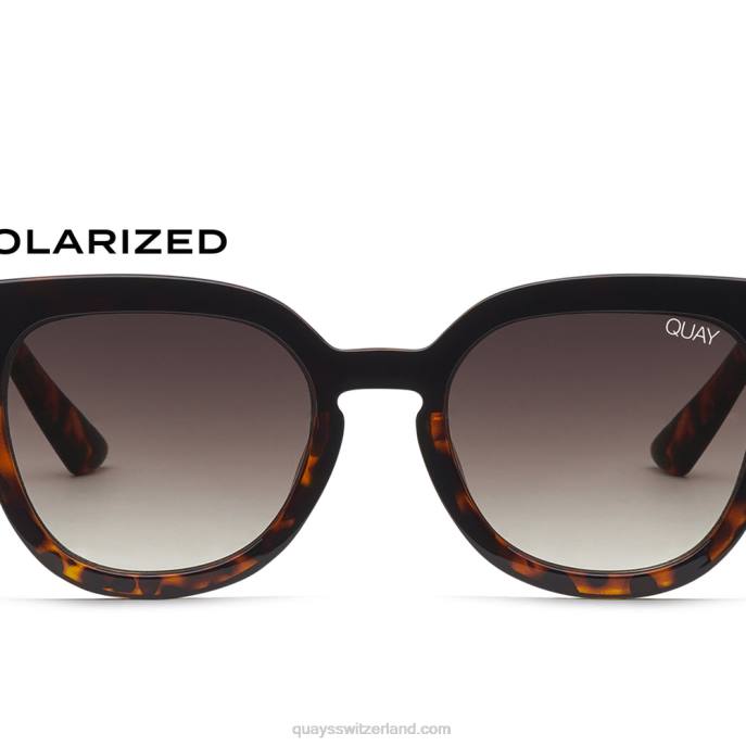 Quays Switzerland - nein 00HB106 schwarz schildpatt/braun polarisiert Frauen Quay