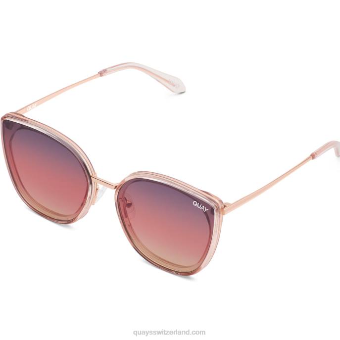 platt 00HB546 Champagner/Marinerosa Frauen Quay - Quay brille