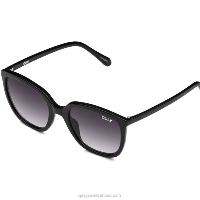 Quay sonnenbrille - rufen Sie mich an 00HB114 schwarzer Rauch Frauen Quay