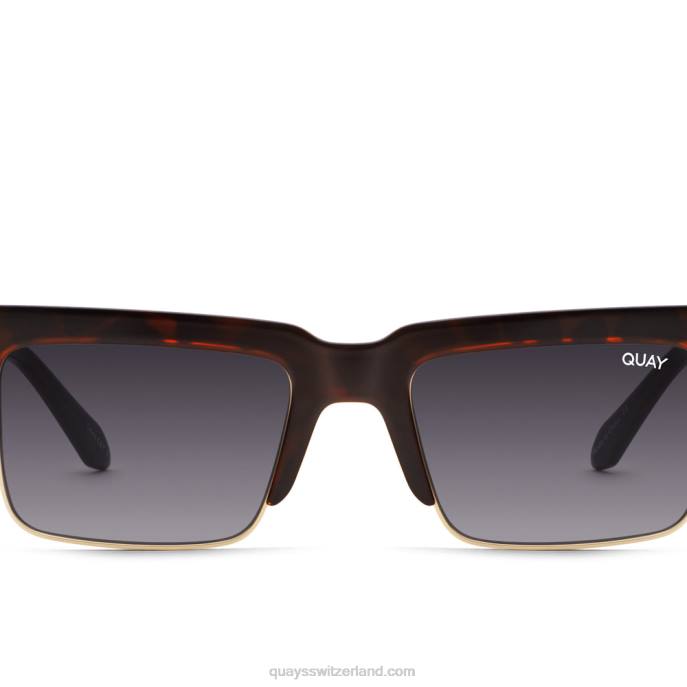 Quay sonnenbrille - schlecht & buchstäblich 00HB141 Schildkröte/Rauch Frauen Quay