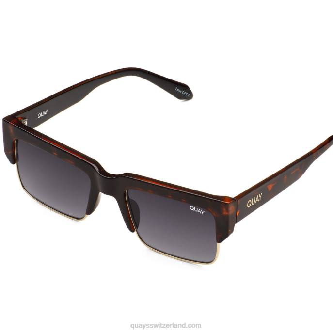 Quay sonnenbrille - schlecht & buchstäblich 00HB141 Schildkröte/Rauch Frauen Quay