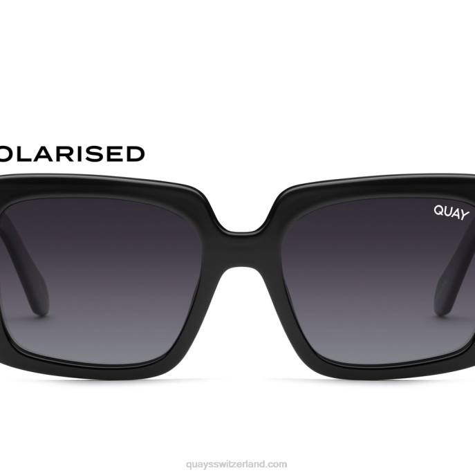 Quay sonnenbrille - totale Stimmung 00HB864 schwarz/rauch polarisiert Frauen Quay