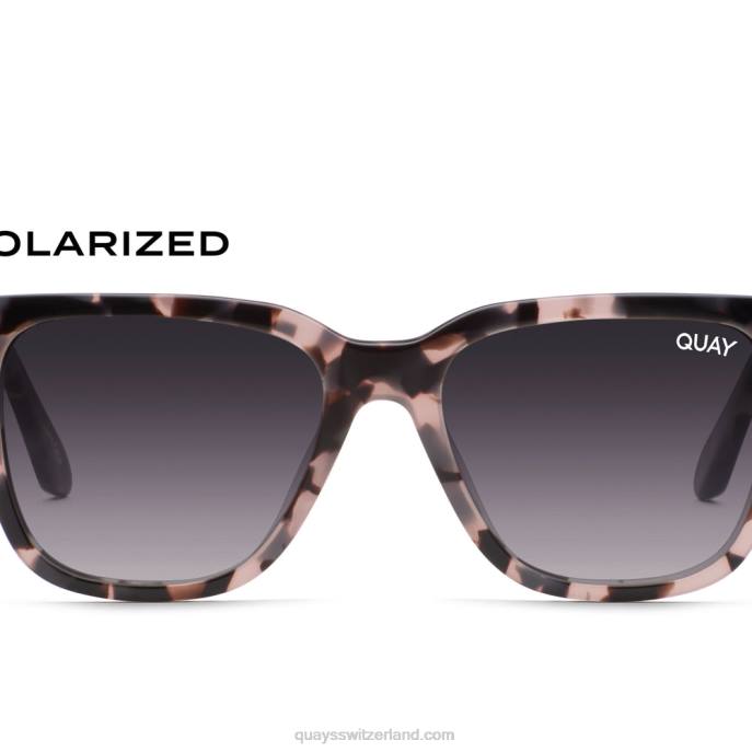 Quay sonnenbrille - verdrahtet 00HB99 Milchschildkröte/Rauch polarisiert Frauen Quay