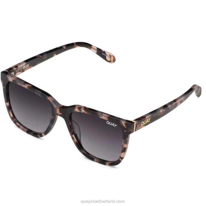 Quay sonnenbrille - verdrahtet 00HB99 Milchschildkröte/Rauch polarisiert Frauen Quay