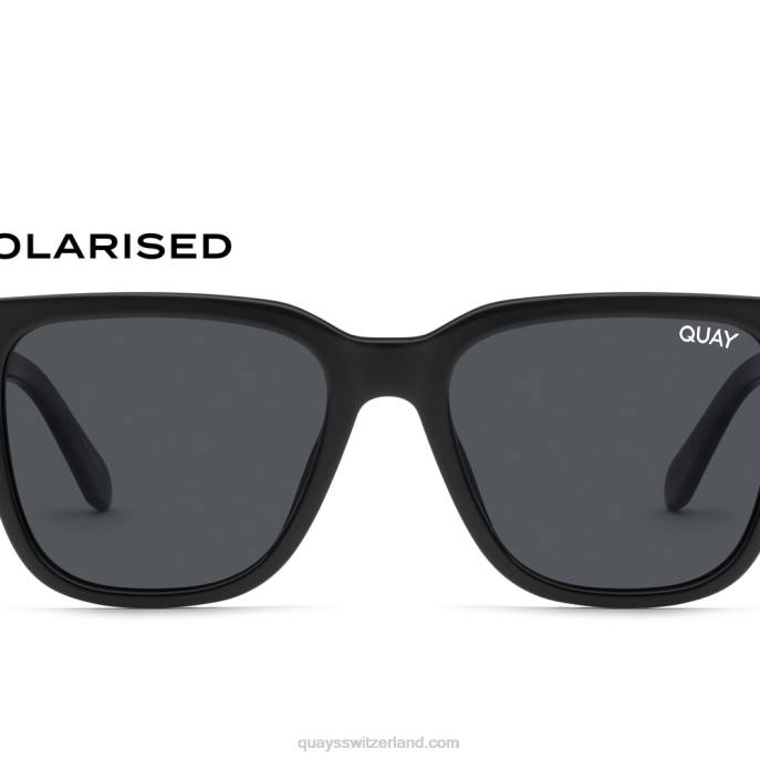 verdrahtet groß 00HB905 schwarz/rauch polarisiert Frauen Quay - Quay brille