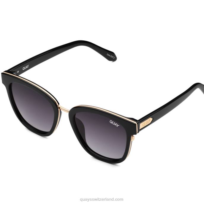 Quay sonnenbrille - verhalte dich normal 00HB111 schwarz/rauch polarisiert Frauen Quay