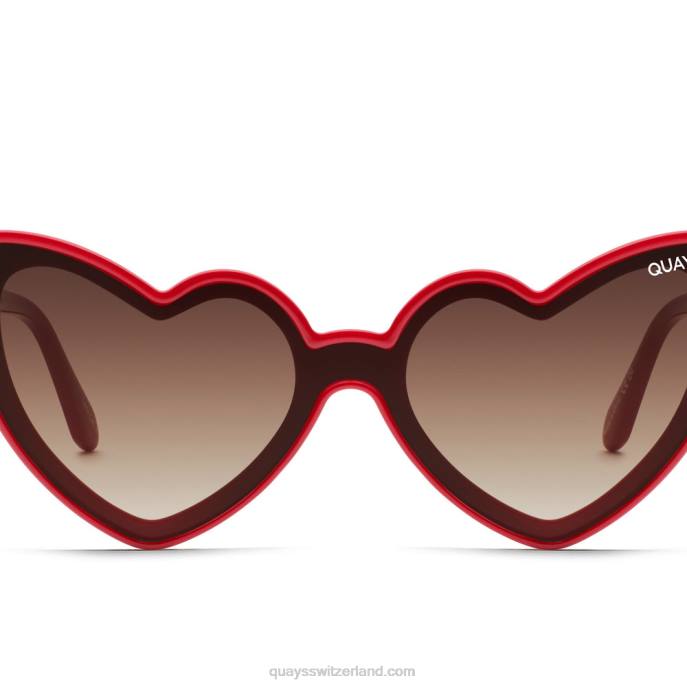 Quay sonnenbrille - von der Liebe angeschlagen 00HB858 Rotbraun Frauen Quay