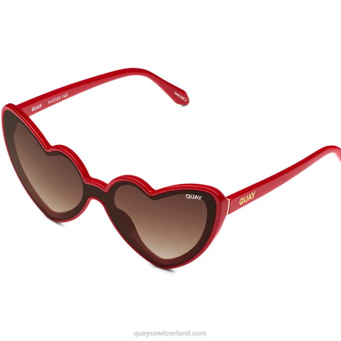 Quay sonnenbrille - von der Liebe angeschlagen 00HB858 Rotbraun Frauen Quay