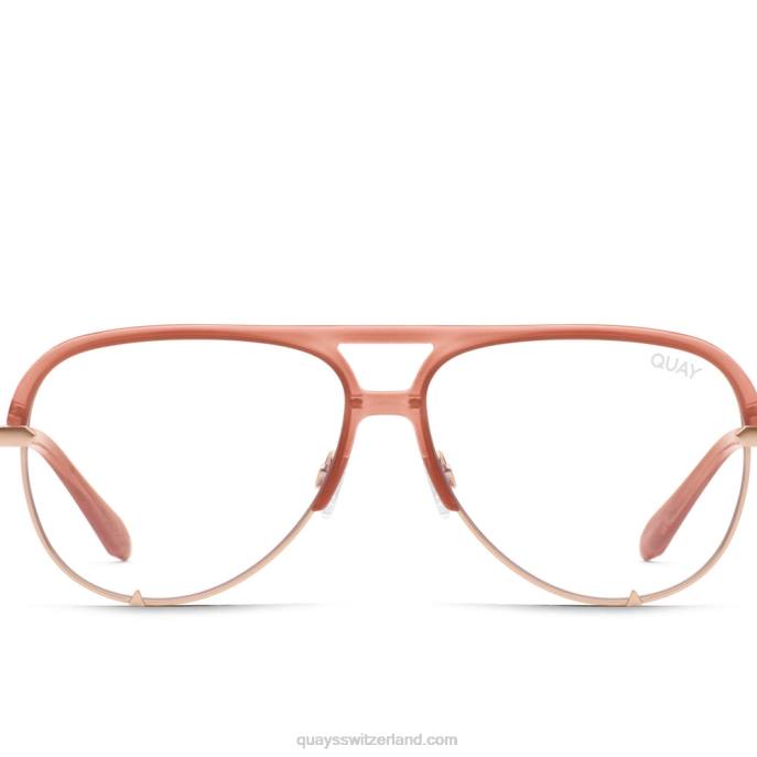 High Key Remix großes blaues Licht 00HB457 milchig rosa/klarQuay - Quay brille