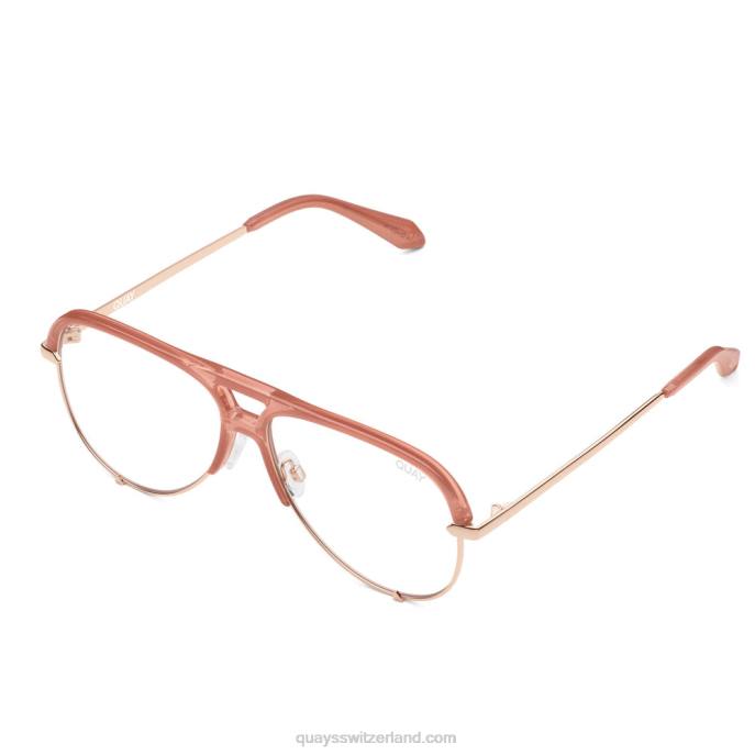 High Key Remix großes blaues Licht 00HB457 milchig rosa/klarQuay - Quay brille