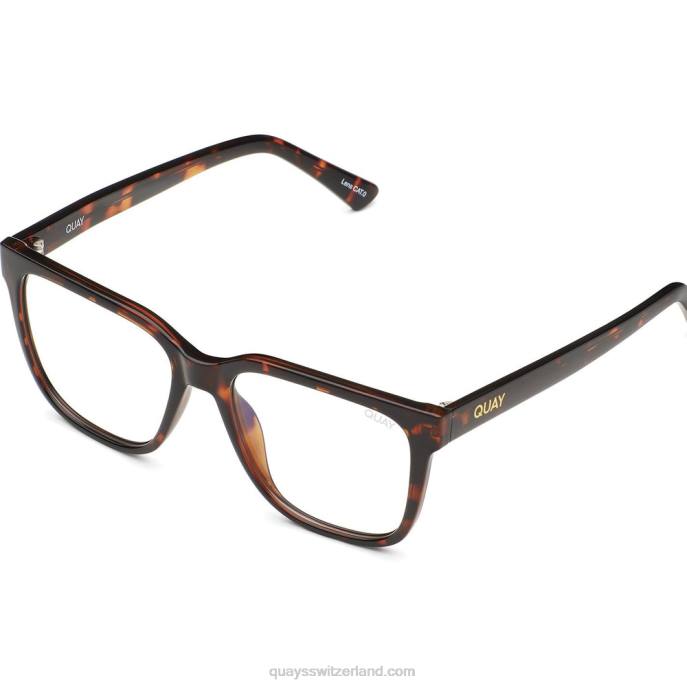 Quay sonnenbrille - Kabelgebundenes blaues Licht 00HB425 Schildkröte/klarQuay