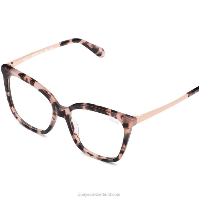 Quay sonnenbrille - Video über blaues Licht 00HB1076 milchig schildkröte/klarQuay