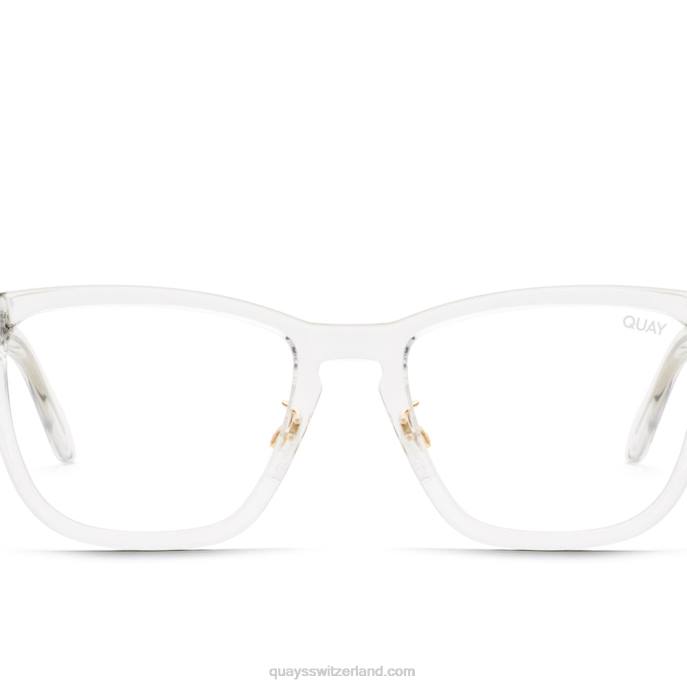 festverdrahtete große niedrige Brückenpassform 00HB1090 klarQuay - Quay brille