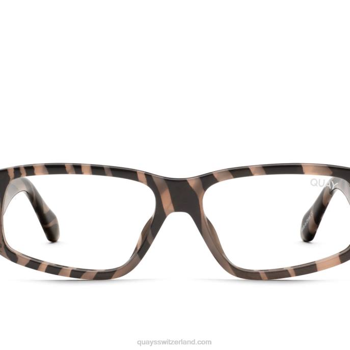Quay sonnenbrille - kein Neid blaues Licht 00HB458 Zebra / klarQuay