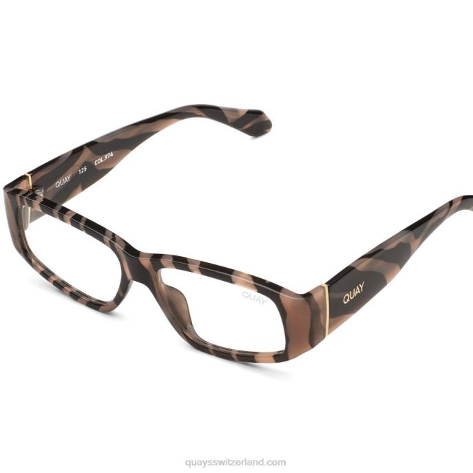 Quay sonnenbrille - kein Neid blaues Licht 00HB458 Zebra / klarQuay