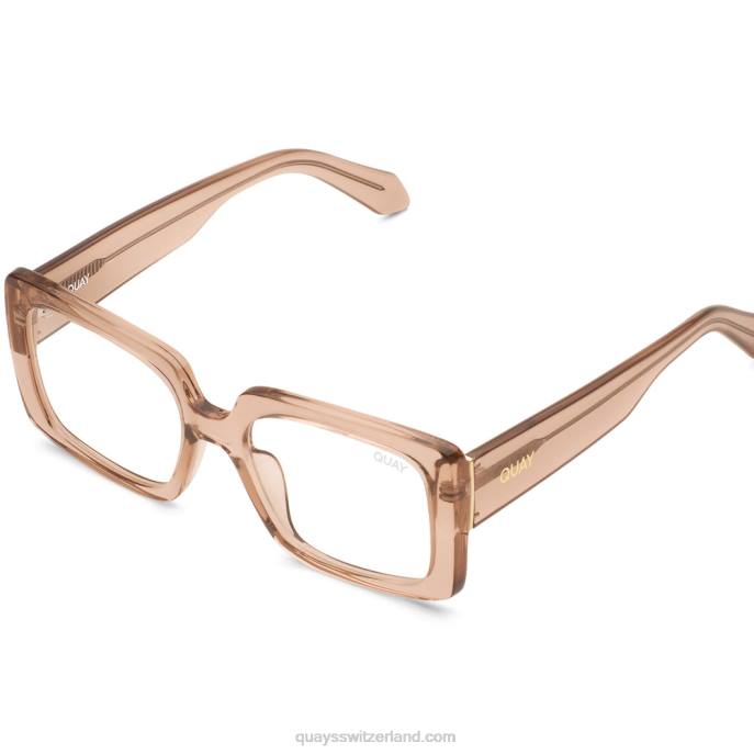 Quay sonnenbrille - totale Stimmung blaues Licht 00HB464 Hafer/klarQuay