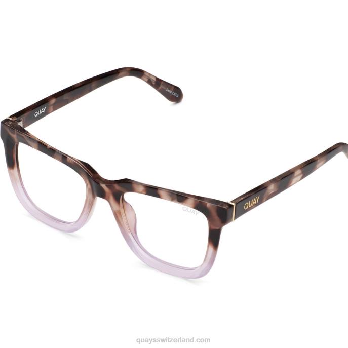 verdrahtete Abschrägung großes blaues Licht 00HB1084 schildpattlila/klarQuay - Quay brille