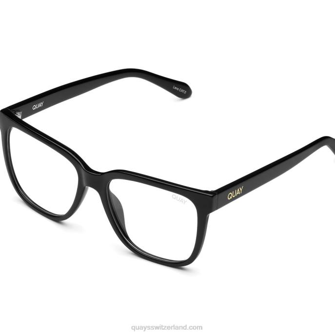 verdrahtetes großes blaues Licht 00HB1072 schwarz/klarQuay - Quay brille