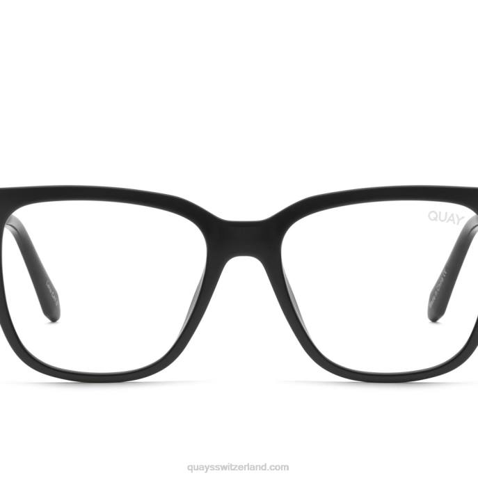 Quay sonnenbrille - verdrahtetes großes neu gemischtes blaues Licht 00HB449 schwarz/klarQuay