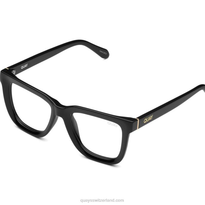 verdrahtete Abschrägung 00HB747 schwarz/klarQuay - Quay brille