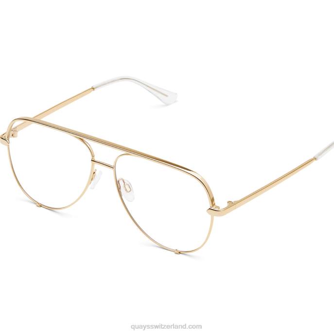 High-Key-Empfang 00HB316 gold/klar rxQuay - Quay brille