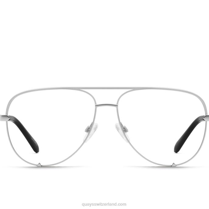Quay sonnenbrille - High-Key-Empfang 00HB317 silber/klar empfQuay