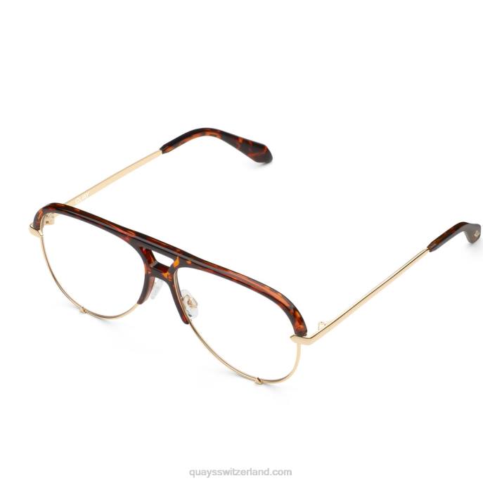 Quay sonnenbrille - High-Key-Remix-RX 00HB389 schildkröte/klar rxQuay