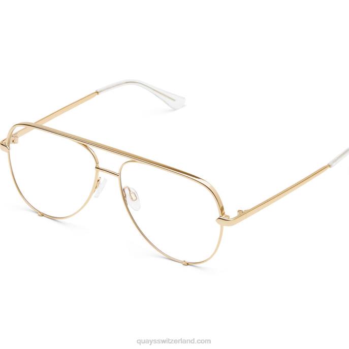Quays Switzerland - High-Key-leichter großer Empfänger 00HB318 gold/klar rxQuay