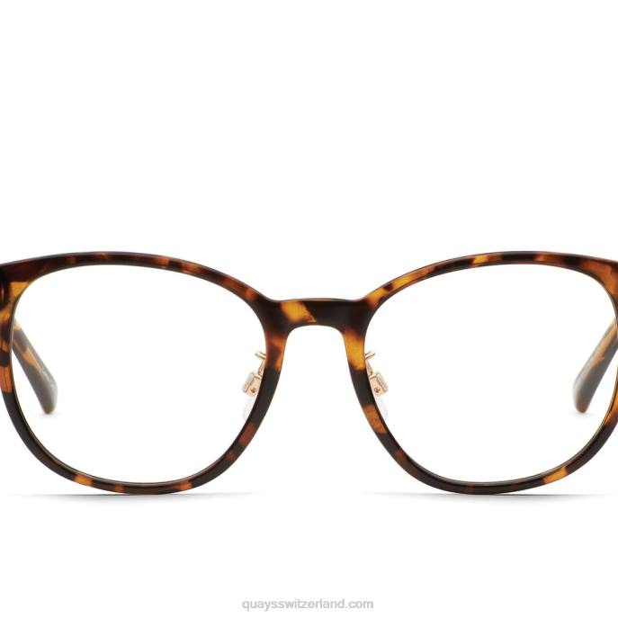 Quay sonnenbrille - blaupause mittel niedrige brücke fit rx 00HB383 schildkröte/klar rxQuay