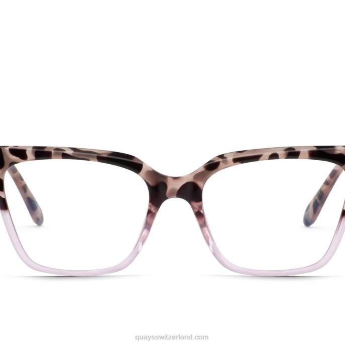 Quay sonnenbrille - chef rx 00HB326 milchig schildkröte bis flieder/klar rxQuay
