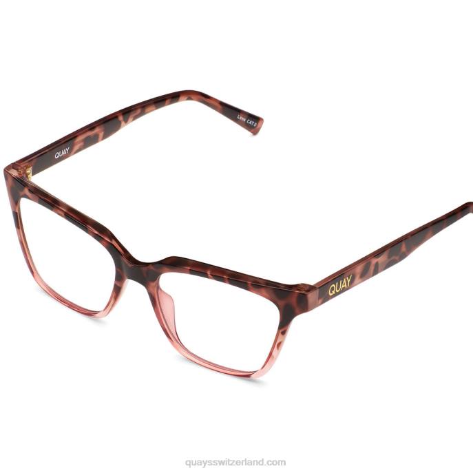 Quay sonnenbrille - chef rx 00HB332 schildpattrosa/klar rxQuay